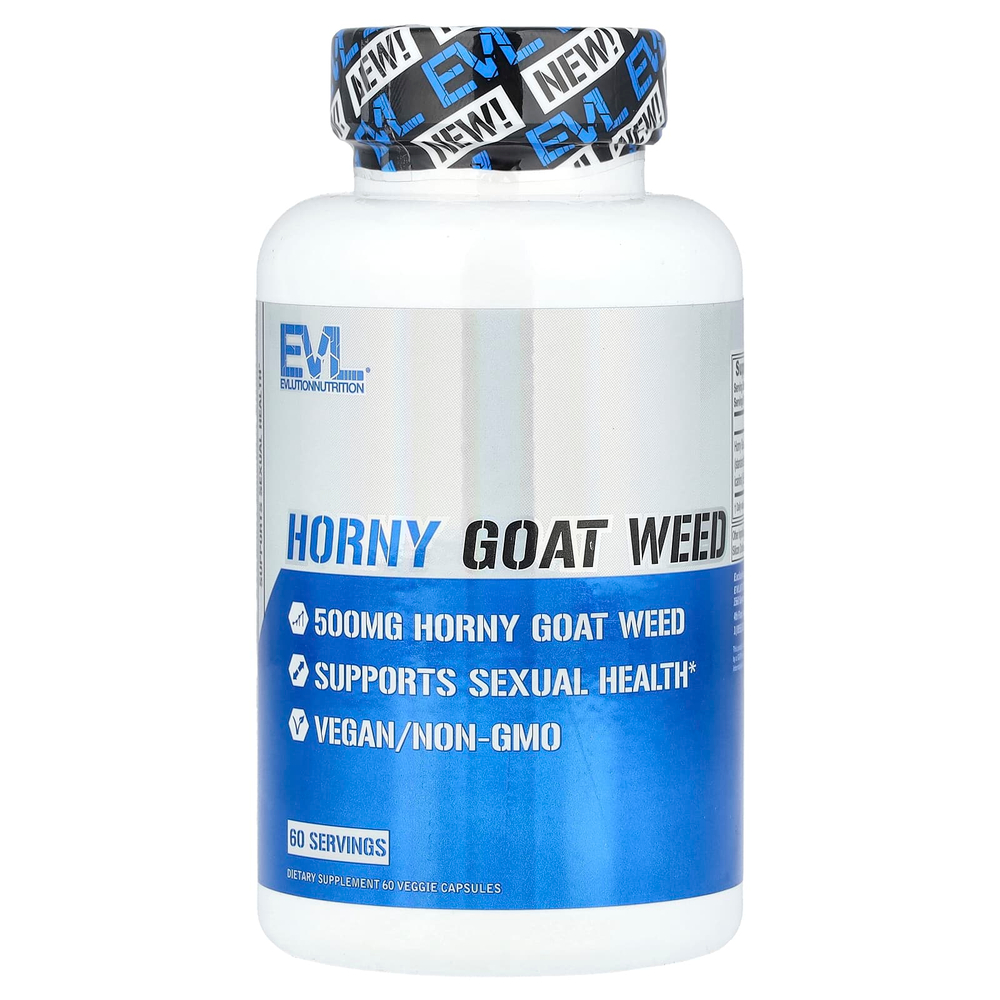 EVLution Nutrition, Horny Goat Weed, 500 мг, 60 растительных капсул