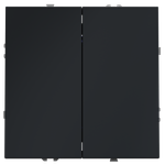 Перекрестный переключатель встраиваемый VOLTUM S70 двухклавишный 10А, (графит)