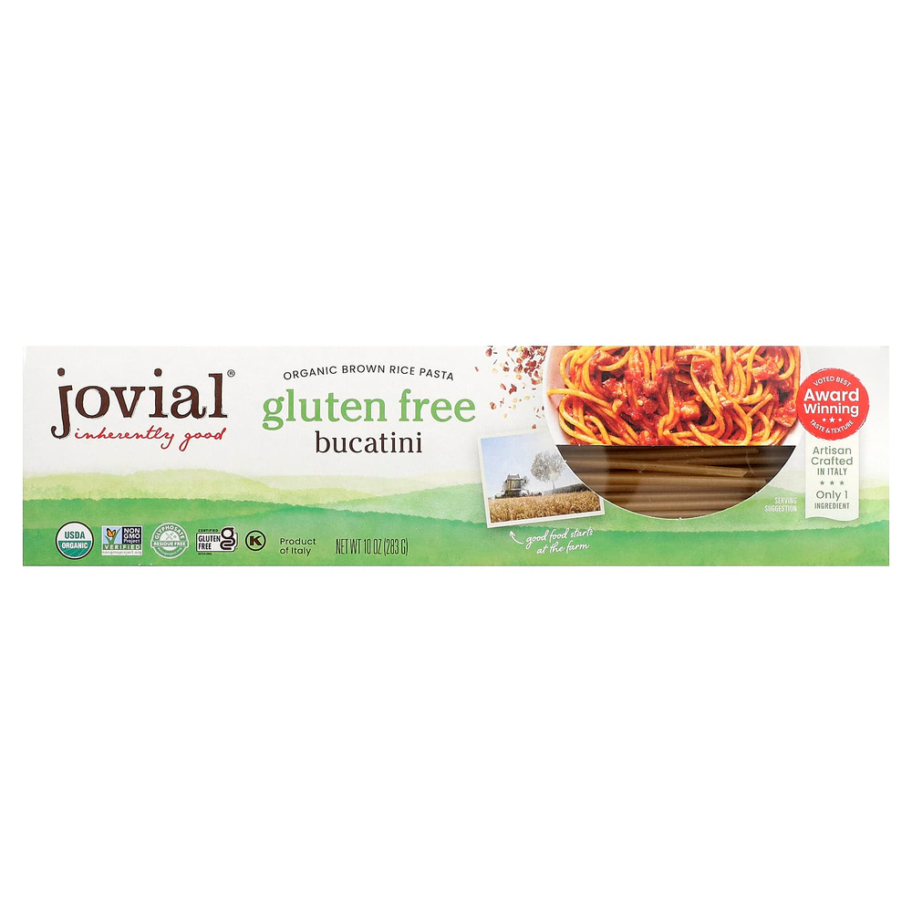Jovial, органическая паста из коричневого риса, букатини, 283 г (10 унций)
