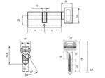Цилиндровый механизм Apecs SM-120-С-NI
