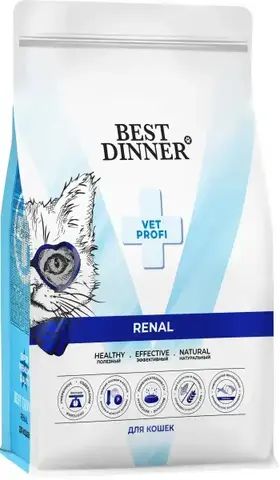 Best Dinner Vet Profi Renal сухой корм для кошек при острой или хронической болезни почек 400 гр