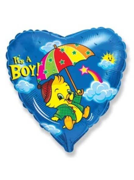 Шар фольга 45см. Утенок. Its a boy
