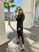 Кожаный плащ из крокодила