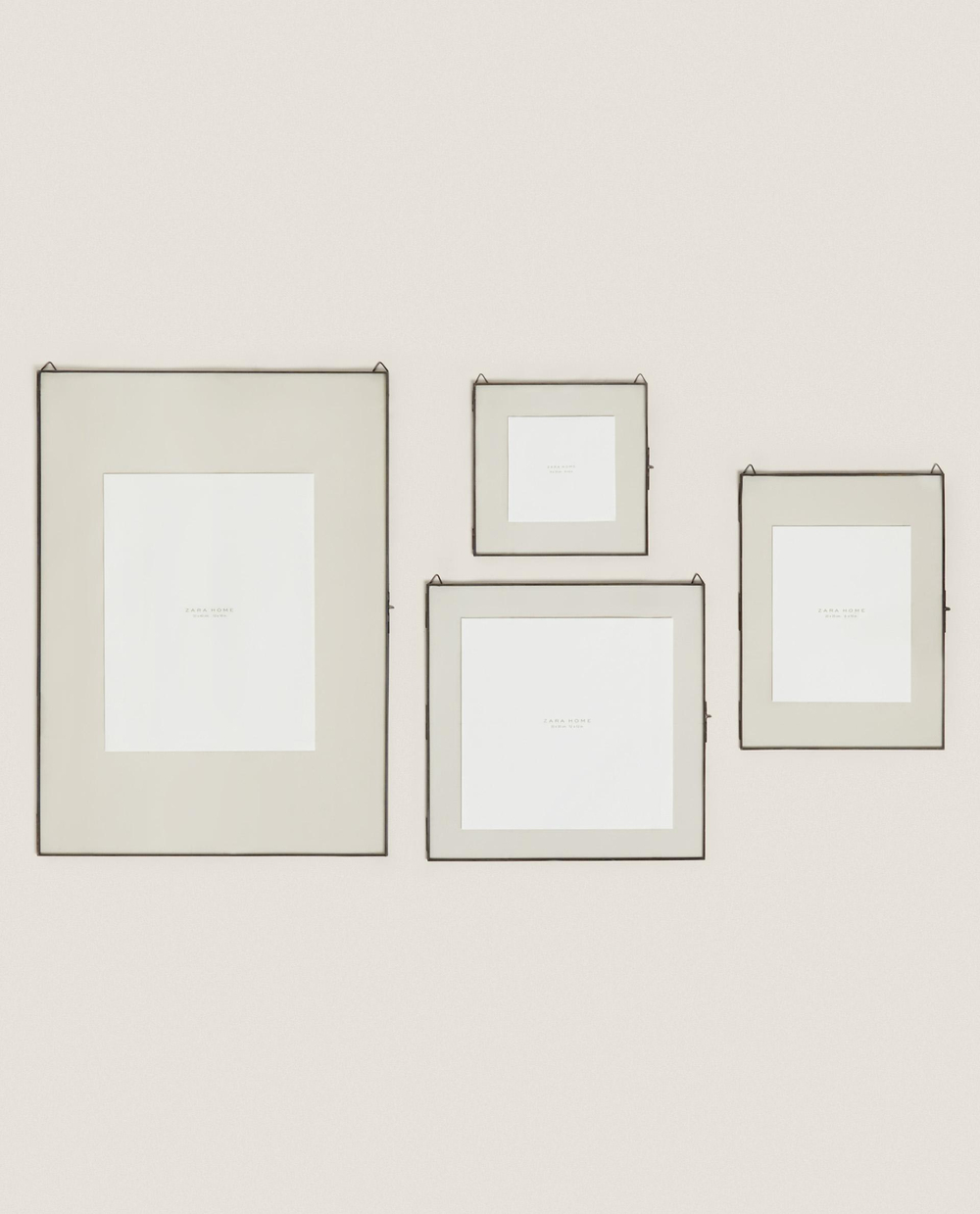 Zara Home Фоторамка из стекла, цвет чёрный, 25 см · 4369/045