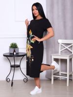 Лили - платье-футболка черный Iv-capriz (Акция)
