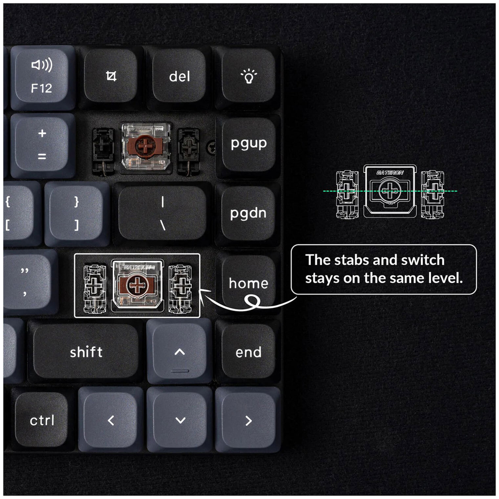 Клавиатура Keychron K3 Pro (Blue Switch) Wireless RGB Black (K3P-H2)