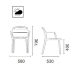 Кресло пластиковое Papatya Balat-K, темно-желтый