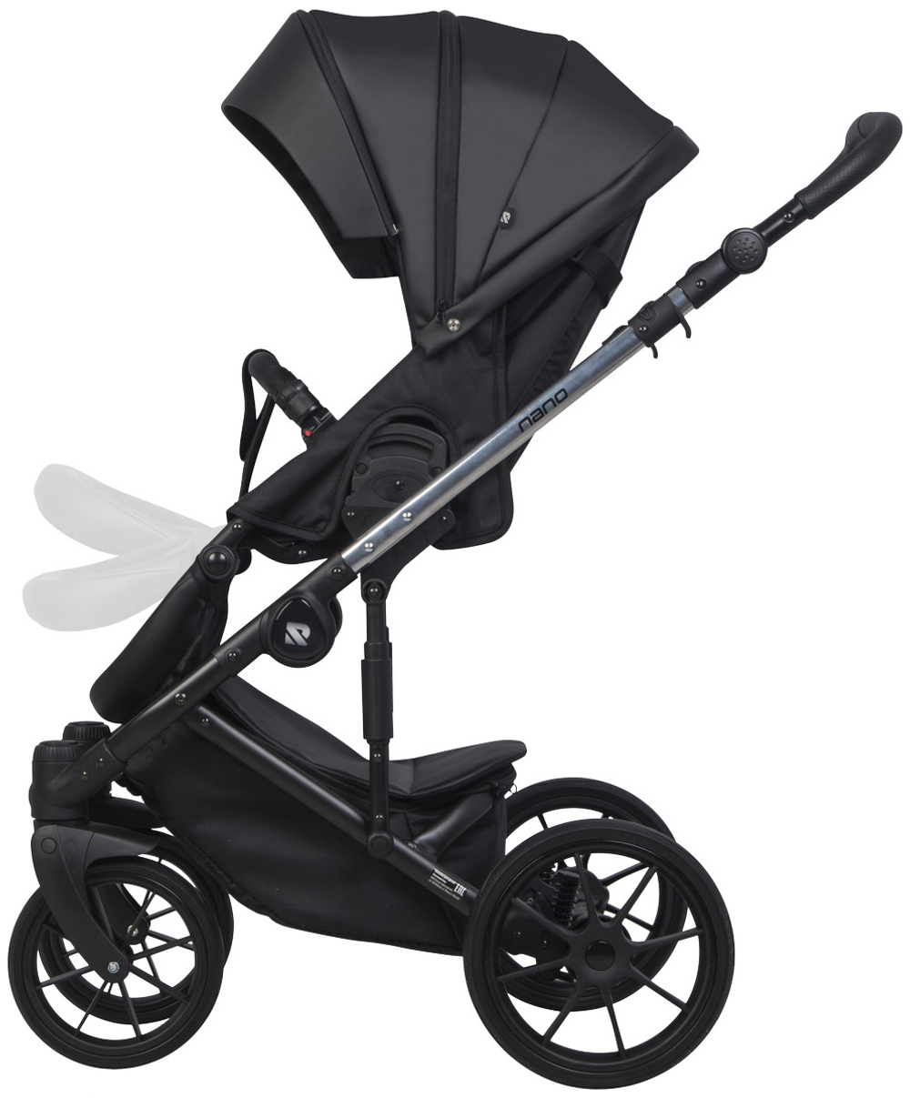 Детская коляска Riko Nano Thermo Ecco 3 в 1 с автокреслом Rant Cruise Black 01 Black (черный)