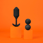 Черная пробка для ношения с вибрацией 15см b-Vibe Vibrating Snug Plug 4 BV-015-BLK