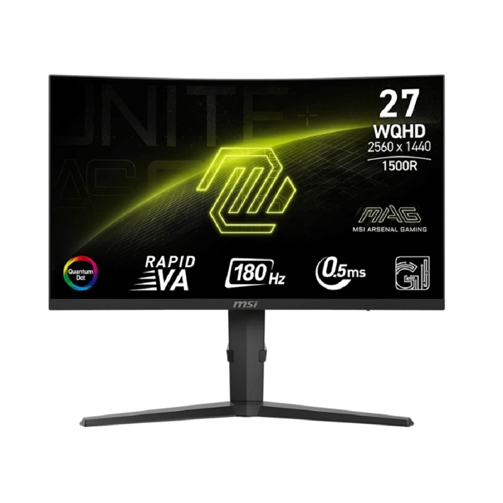 MSI 27" MAG 275CQRF QD E2 черный {VA 2560x1440 180Hz 300cd 178/178 2xHDMI DisplayPort USB-C HAS}