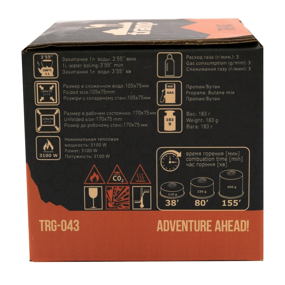 Tramp горелка туристическая складная TRG-043 (сталь, алюминий)