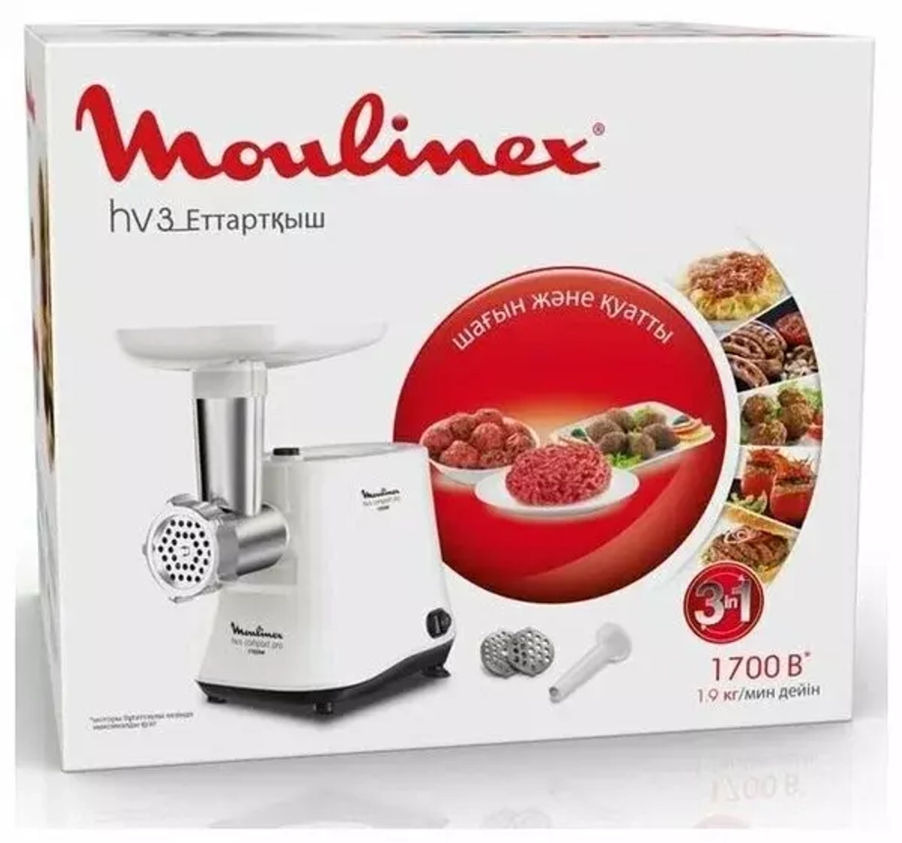 Электромясорубка Moulinex Compact PRO 3 в 1 ME301132 (NEW)