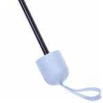 Зонт механический ветроустойчивый, матовая ручка «BESTzontik - Sofi»,цветы на небесно голубом, длина 25см, d-110см