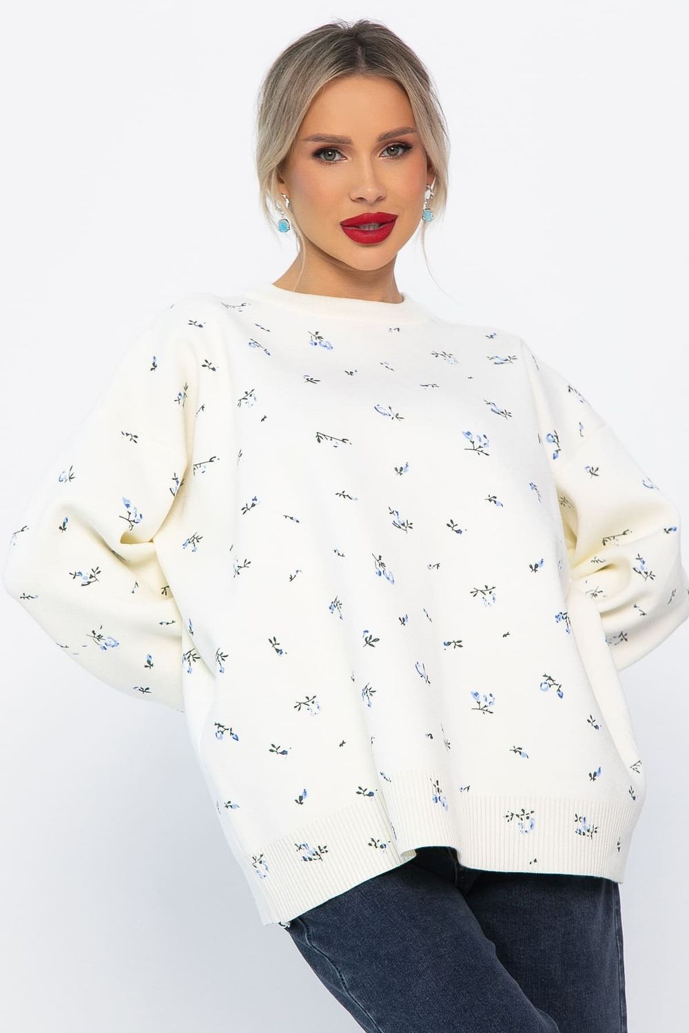 Свитер оверсайз Анита (белый) Б14761-1М LT Collection
