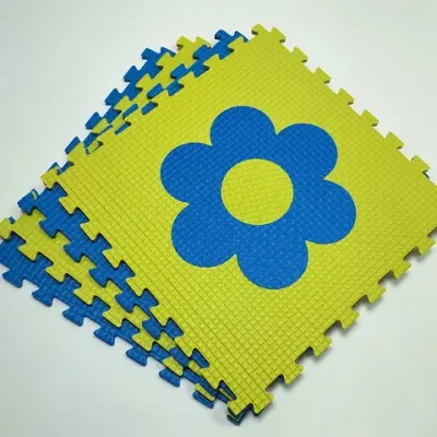 Мягкий пол "Цветочки" 500x500x10 мм 45 шор