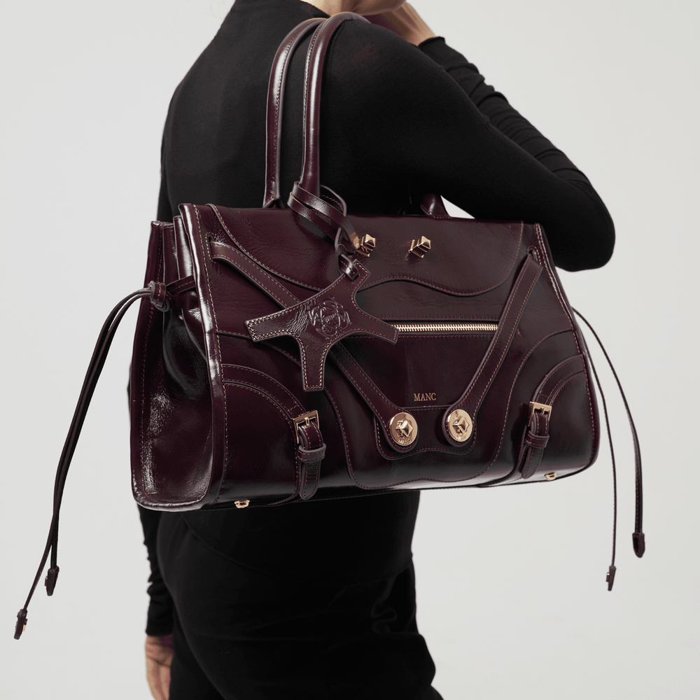 MANC ЗАМШЕВАЯ СУМКА "ZOUZOU", БОРДОВЫЙ