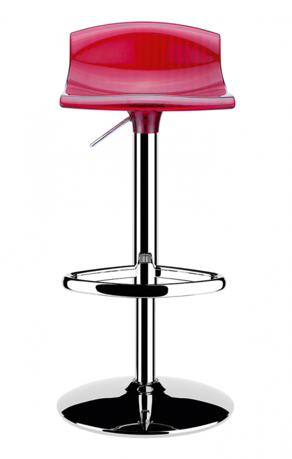 Стул прозрачный барный Siesta Contract Aria, красный