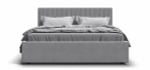 Ронда Кровать+ПМ 160 Велюр Монолит сталь