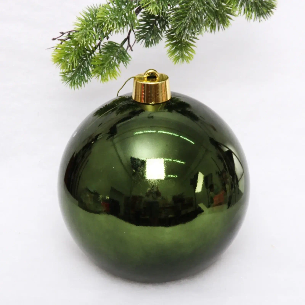 Новогодний шар 25 см «Глянец», изумруд