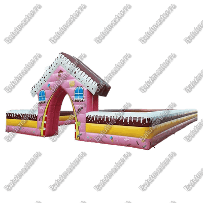 Надувная игровая комната "Сладкий дом" размер 7*7*2 м