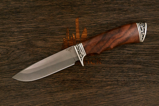 Разделочный нож Игоря Пампуха Модель 083, клинок 120мм, булат легированный, рукоять орех