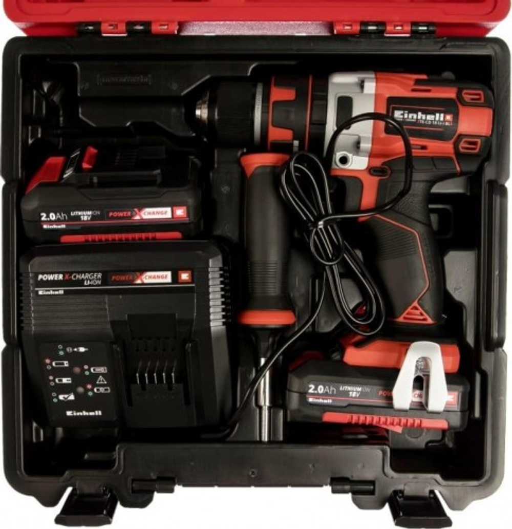 Дрель-шуруповерт аккумуляторная EINHELL PXC TE-CD 18 Li-I BL (2x2,0Ah) 4513861