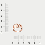 Кольцо для женщин из розового золота 585 пробы без вставок (арт. Кд4047)