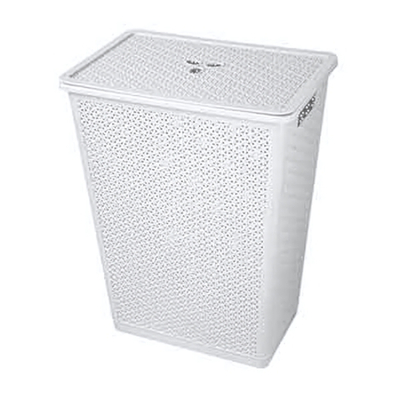 Корзина для белья "Wenge" 35л, 399х272х460 мм (светло-серый)