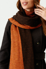 8352 Шарф женский (терракотово-шоколадный)