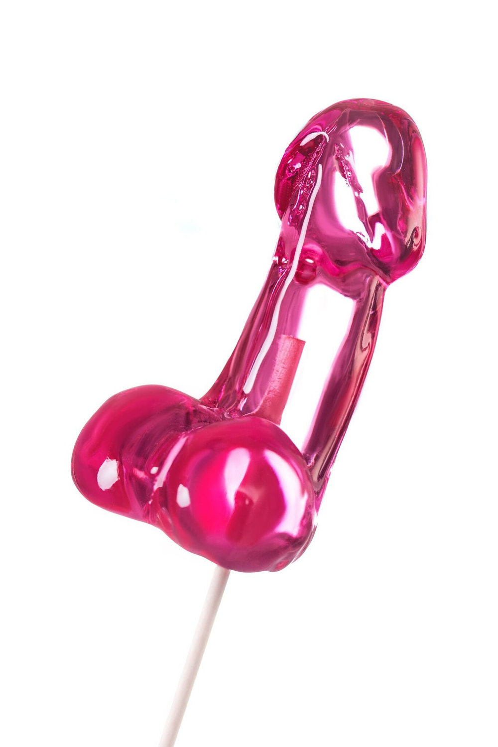 Розовый леденец в форме члена со вкусом айриш крим - 80 гр. (Цвет: розовый)