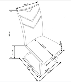 Стул HALMAR K224 черный/хром