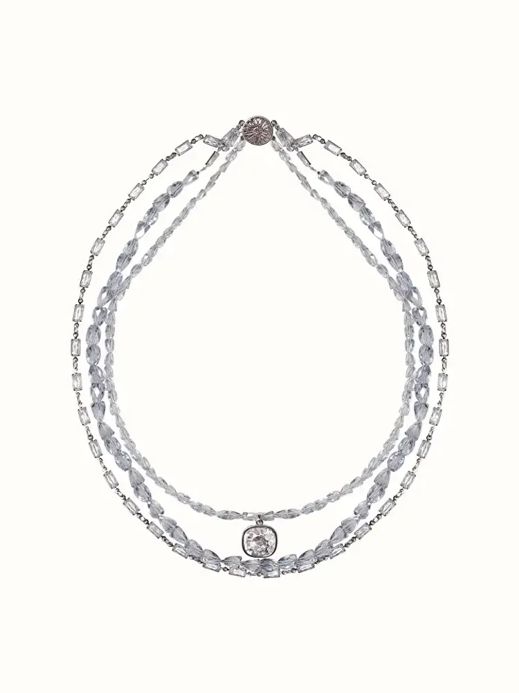 Колье из голубого чешского стекла «Акт I»