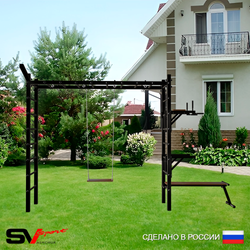 Уличная шведская стенка Sv Sport рукоход У5561 (Брусья/Стойка/Скамья/Деревянные/Кронш бокс)