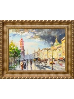 Картина маслом После дождя Стадницкий