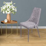 Стул CONNOR LUXE, бархат светло-серый 26/конус