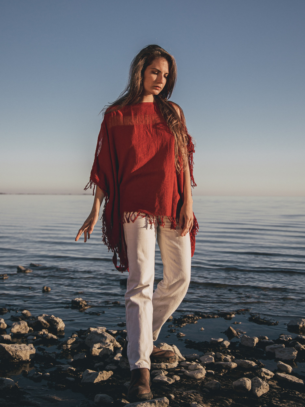 Топ-пончо Chintamani (красный)