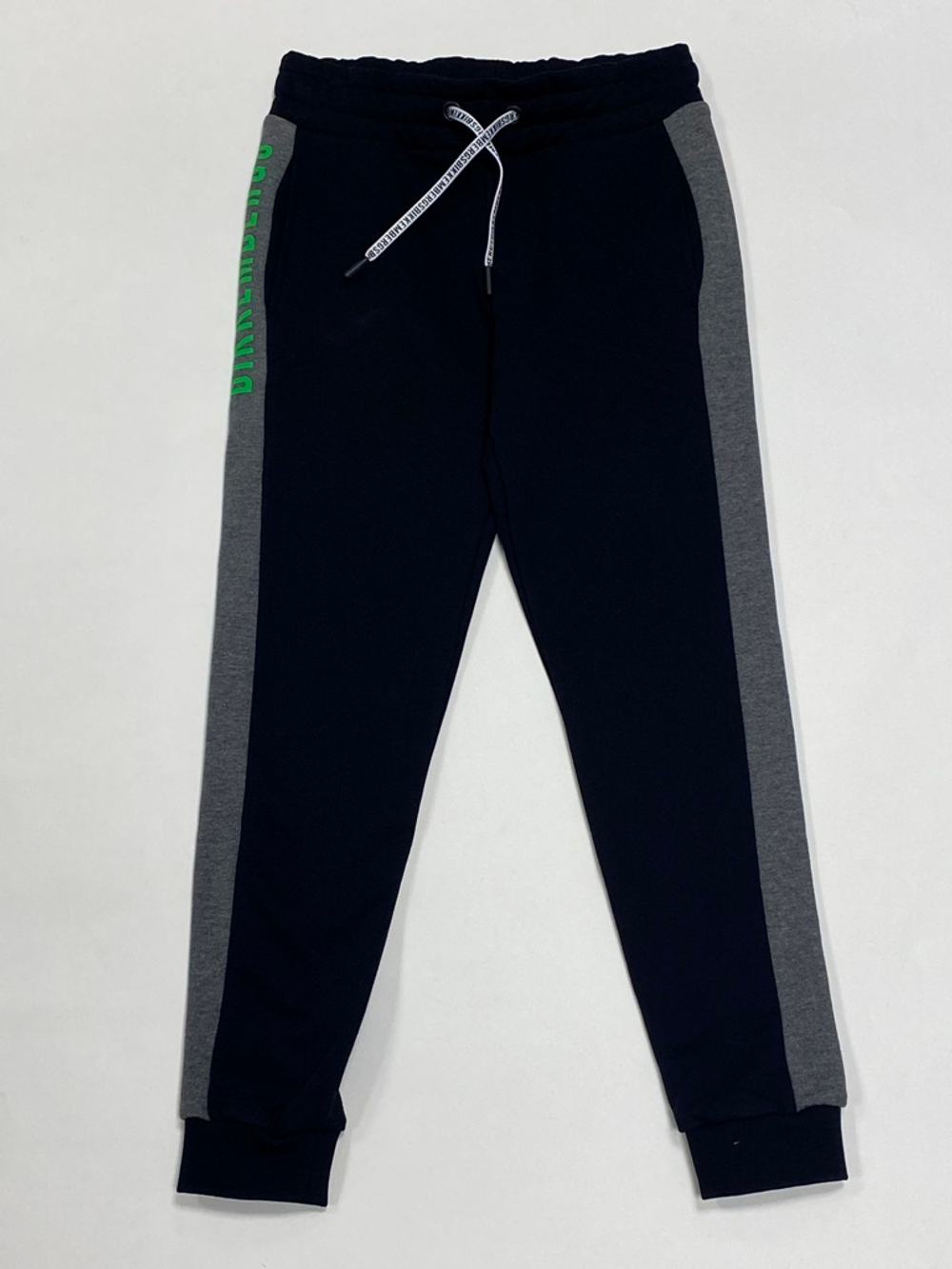 Свитшот + брюки трикотажные BIKKEMBERGS Серый/Черный/Зеленый термопринт (Мальчик)