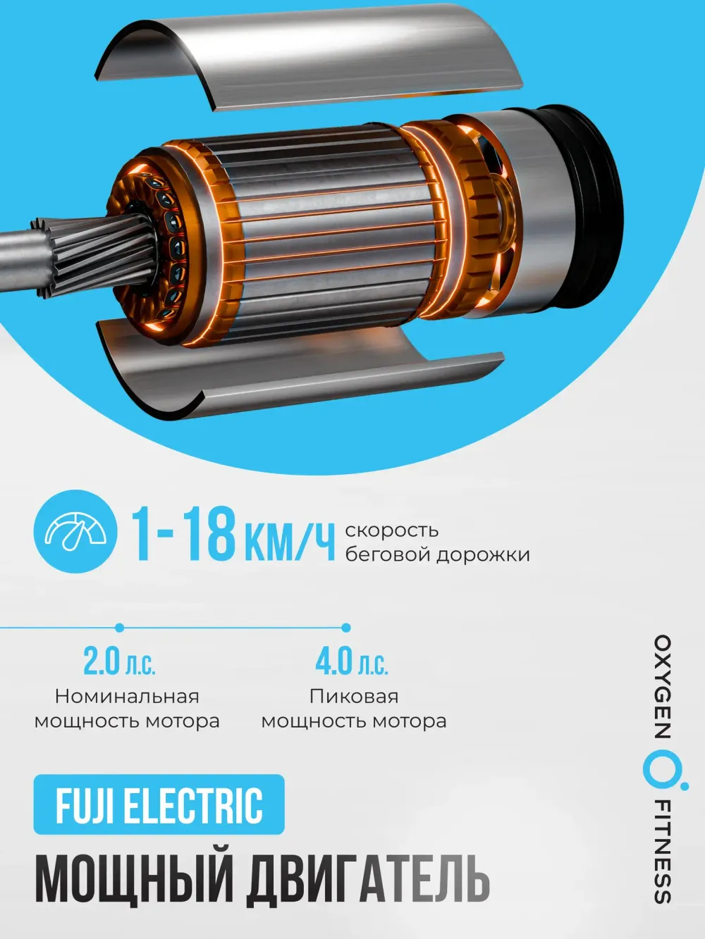 Беговая дорожка домашняя OXYGEN FITNESS SPEEDSTER