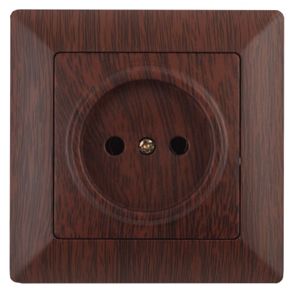 4-201-10 Intro Розетка 2P, 16А-250В, СУ, Solo, венге