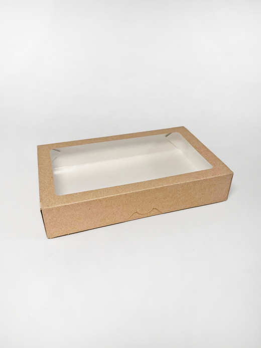 Коробка 20 х 12 х 4 см с окошком и ламинацией