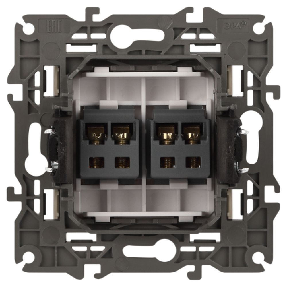 14-3112-02 ЭРА Розетка аудио двойная, IP20, Эра Elegance, сл.кость