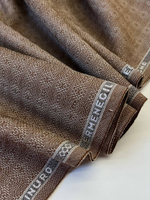 Шерсть с мохером Ermenegildo Zegna коричневая с узорами
