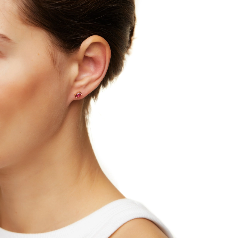 Моносерьга Нежная Розовая Капля
