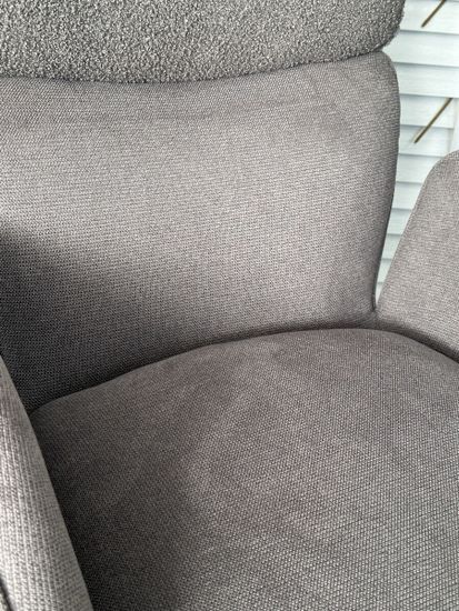 Стул TRIS 360 град. поворот с возвратом, Davis Nowo 92 серый, букле /Point 90 серый/ Черный