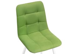 Стул на металлокаркасе Чилли велюр светло-зеленый / белый
