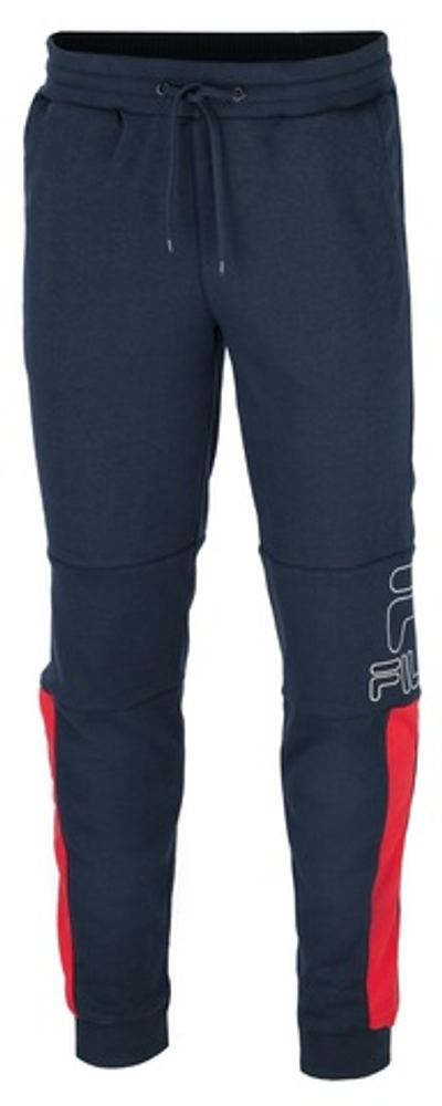 Мужские теннисные штаны Fila Sweatpants Toni - navy/fila red
