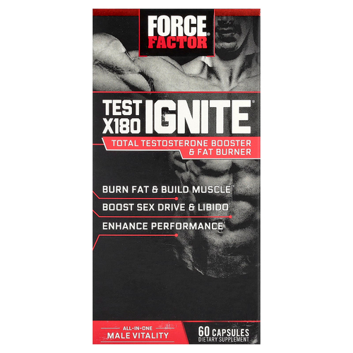 Force Factor, Test X180 Ignite®, 60 капсул