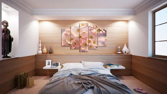 Модульная картина "Цветения сакуры"