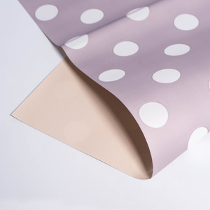 Пленка матовая двусторонняя "Горошек" Светло-сиреневая/Розовая