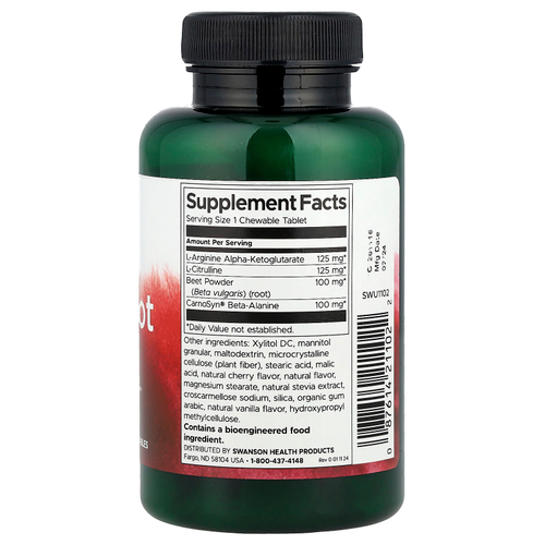 Swanson Vitamins, Beet Root NO+, 60 Chewables